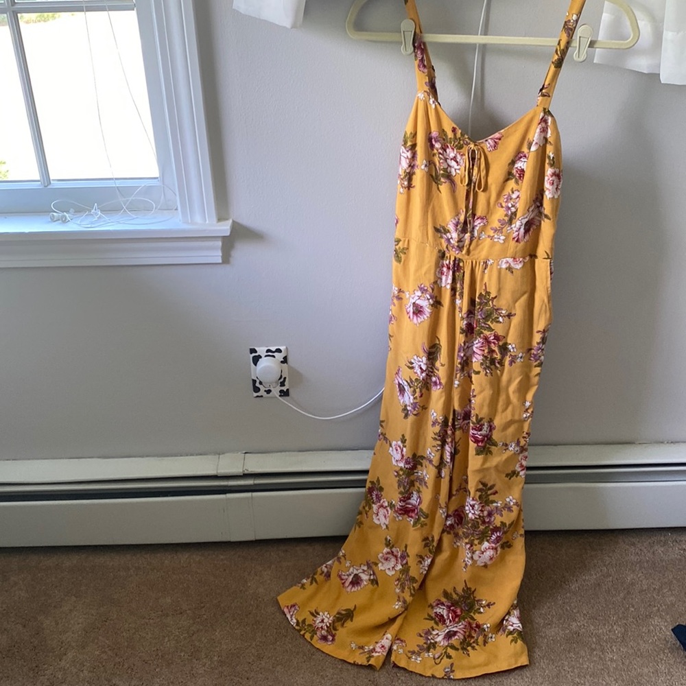 xhilaration floral jumpsuit